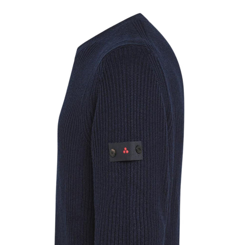 Maglia Uomo girocollo con lavorazione a coste Blu Peuterey- Francavilla Moda